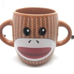 Sock Monkey coffee C handle mug